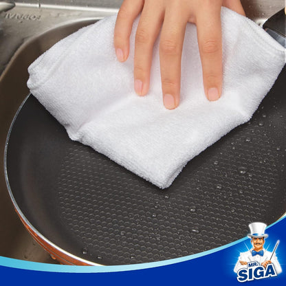 MR.SIGA Microfiber Cleaning Cloths, Streak Free Microfiber Towels, 12 Pack