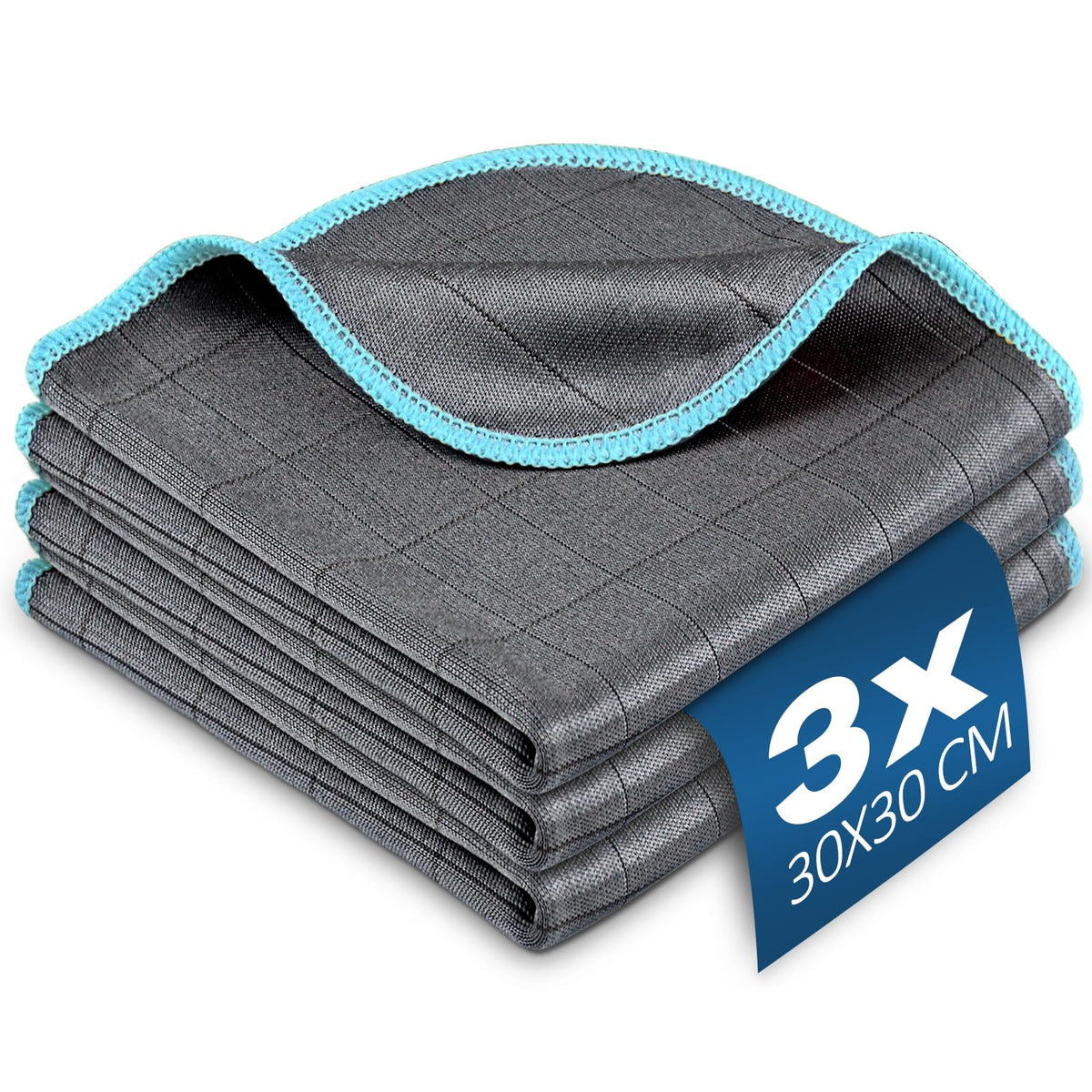 Airlab Glass Polishing Streak Free Miracle Cleaning Cloth, Silver-Green