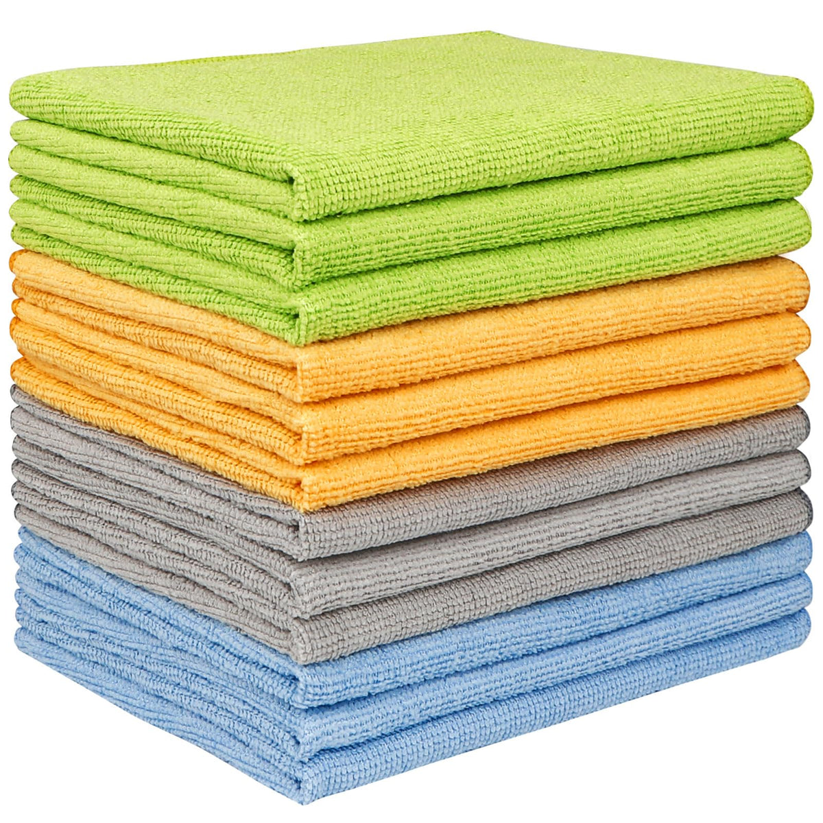 AIDEA Microfiber Cleaning Cloth 24 Pack, Microfiber Towels for Cars, Soft & Absorbent Cleaning Rags, Premium Lint Free Shop Towels for House, Kitchen, Car, 12inx16in