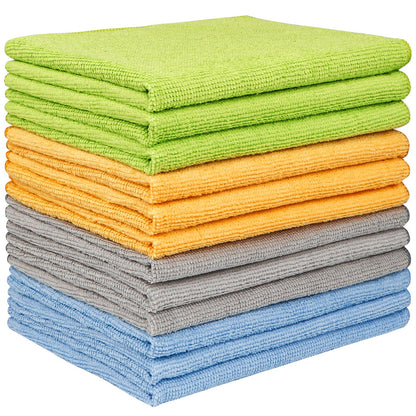 AIDEA Microfiber Cleaning Cloth 24 Pack, Microfiber Towels for Cars, Soft & Absorbent Cleaning Rags, Premium Lint Free Shop Towels for House, Kitchen, Car, 12inx16in