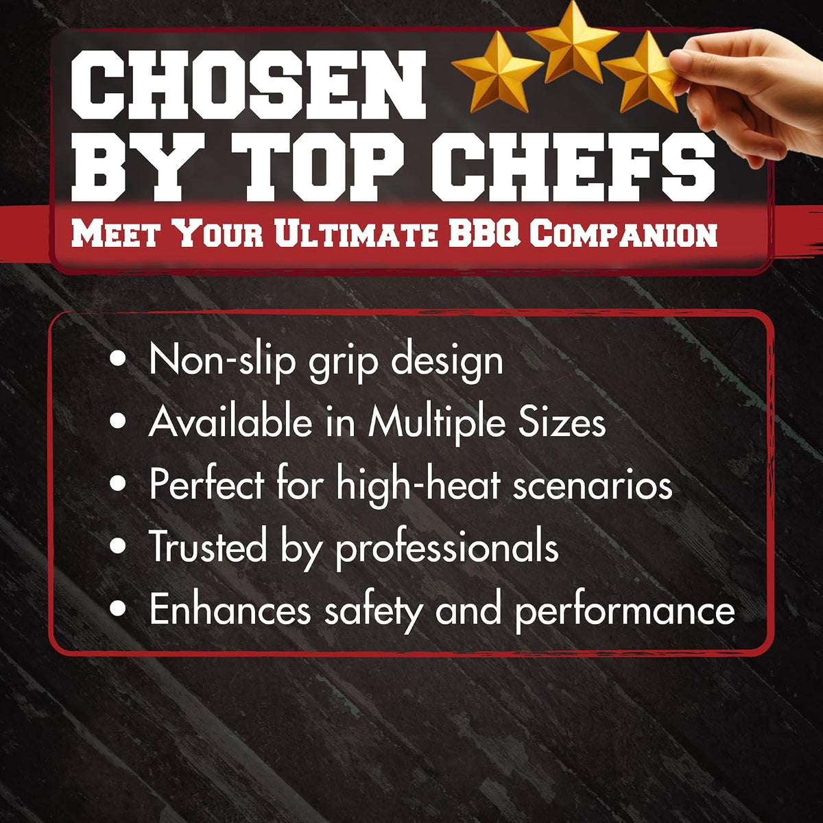 KITCHEN PERFECTION Smoker BBQ Grill Gloves - Heat Resistant Oven Mitts