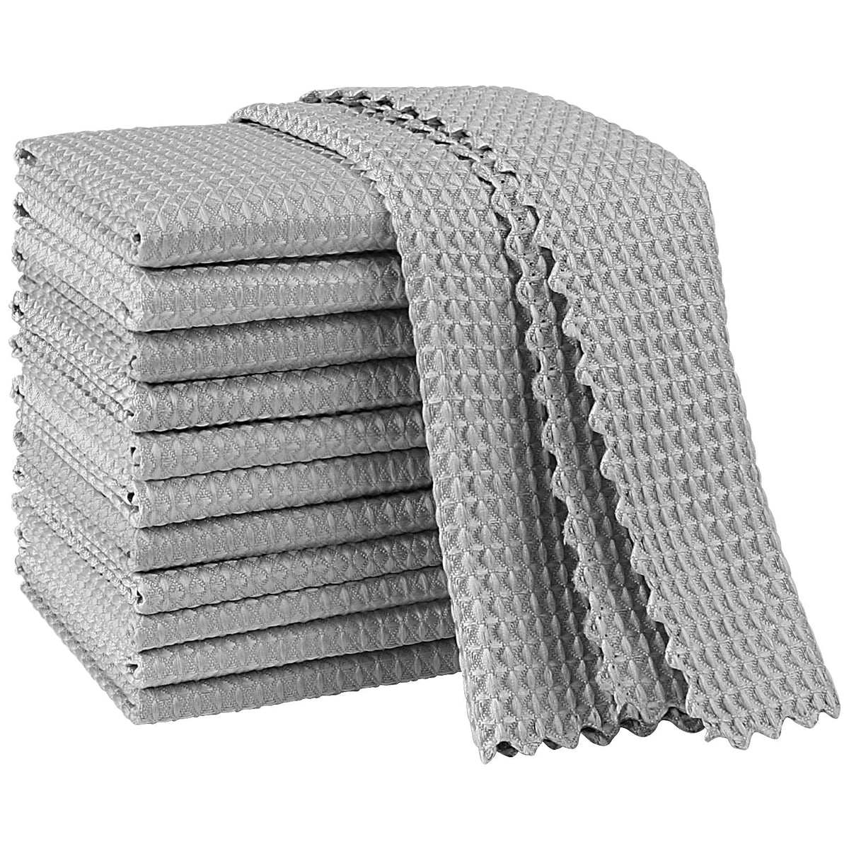 AIDEA Microfiber Glass Cleaning Cloth-8PK, Magic Cleaning Cloths 12"x12"