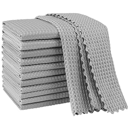 AIDEA Microfiber Glass Cleaning Cloth-8PK, Magic Cleaning Cloths 12"x12"