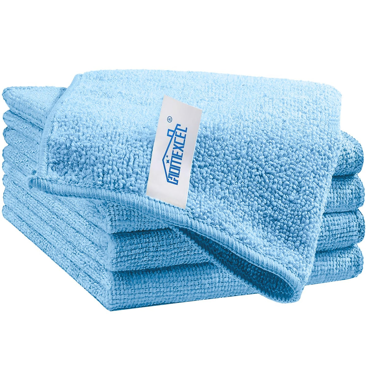 HOMEXCEL 8PK Microfiber Cleaning Cloth, Cleaning Rags for Home, 11.5x11.5in