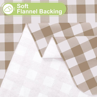 Smiry Fall Tablecloth, Flannel Backed Vinyl Table Cloth, 60"x84"