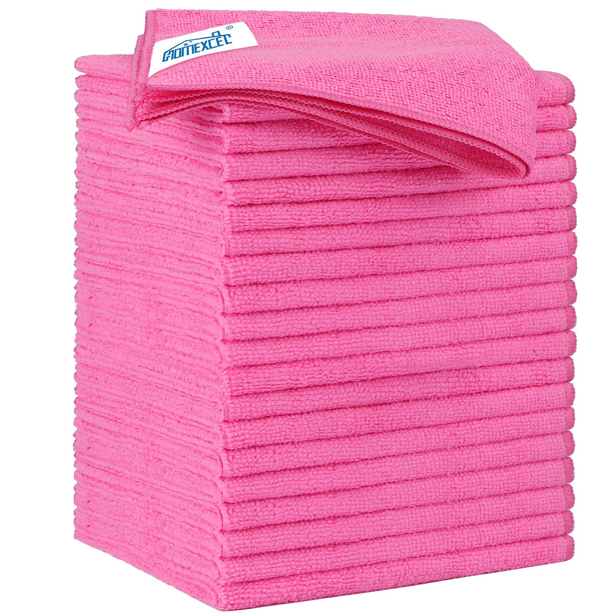 HOMEXCEL White Microfiber Cleaning Cloth 12 Pack, 12.5 x 12.5 inch Microfiber Towels for Cars, Ultra Absorbent Car Washing Cloth, Lint Free Streak Free Cleaning Rags for Car, Kitchen, and Window