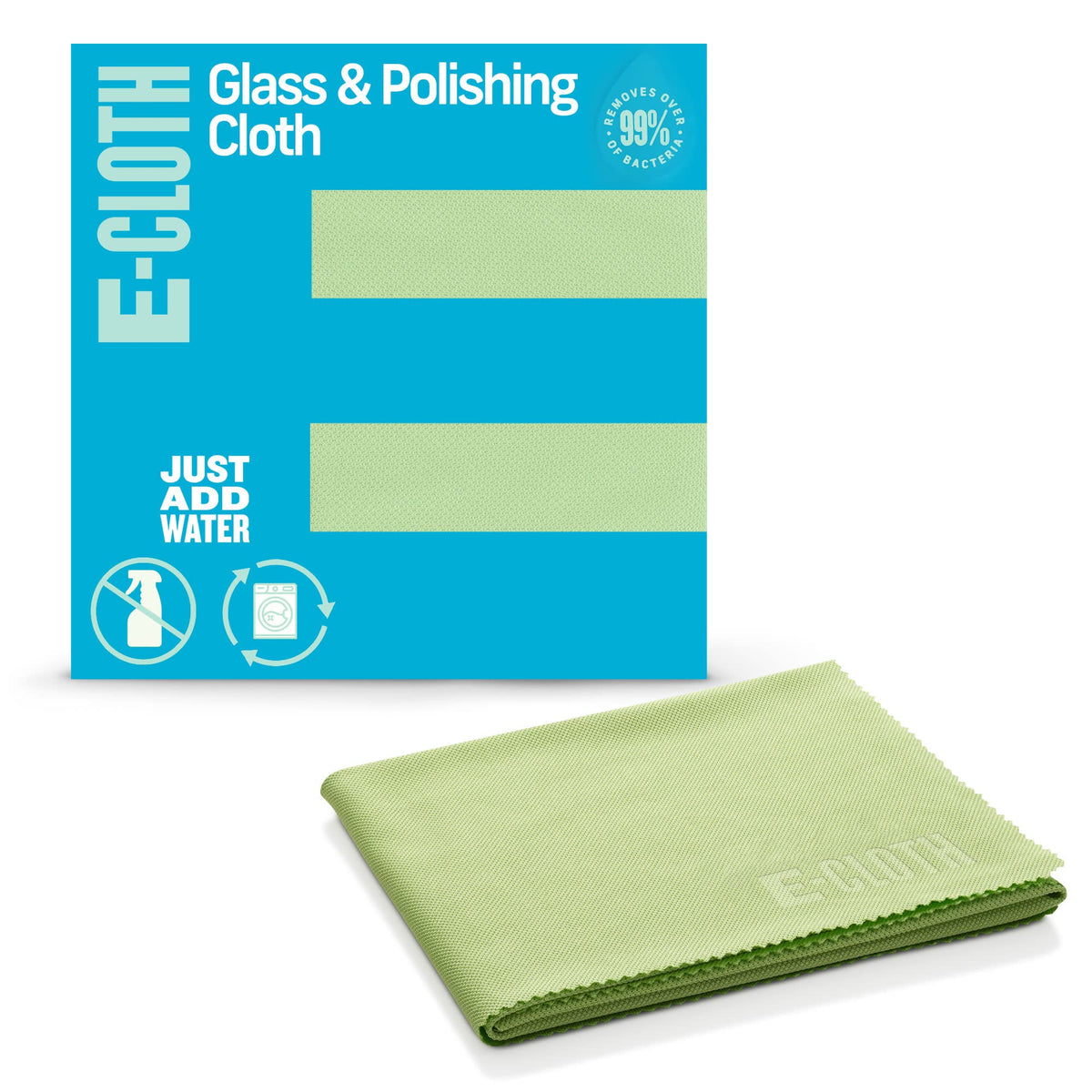 E-Cloth Glass & Polishing Cloth - Reusable & Durable Glass Cleaner - 4 Pack