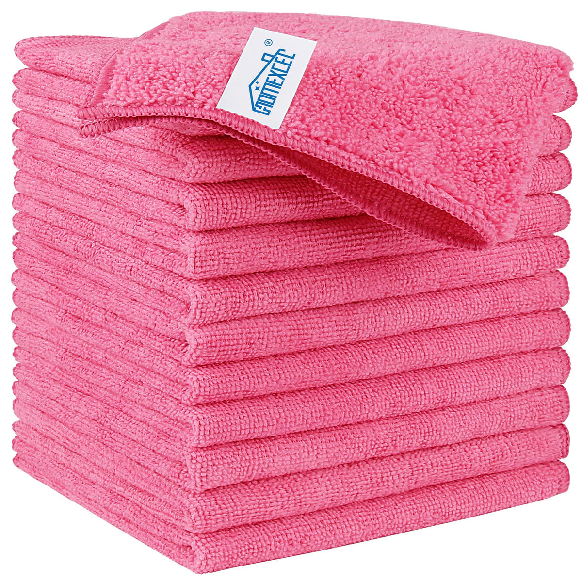 HOMEXCEL 8PK Microfiber Cleaning Cloth, Cleaning Rags for Home, 11.5x11.5in