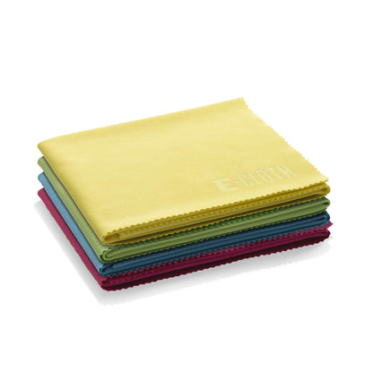 E-Cloth Glass & Polishing Cloth - Reusable & Durable Glass Cleaner - 4 Pack