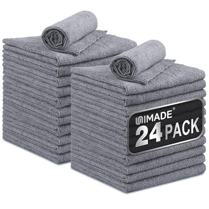 UNIMADE Microfiber Cleaning Cloth, 100PK Commercial Grade Work Rags