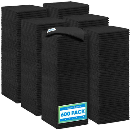HOMEXCEL Black Microfiber Cleaning Cloth 12 Pack, 12.5 x 12.5 inch Microfiber Towels for Cars, Ultra Absorbent Car Washing Cloth, Lint Free Streak Free Cleaning Rags for Car, Kitchen, and Window