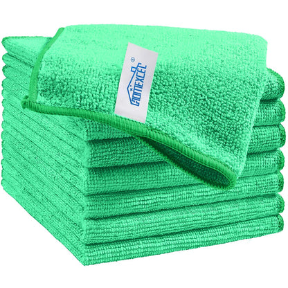 HOMEXCEL 8PK Microfiber Cleaning Cloth, Cleaning Rags for Home, 11.5x11.5in