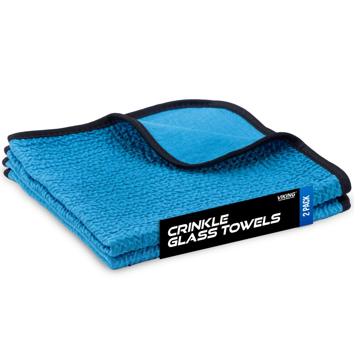 VIKING Glass Microfiber Cleaning Cloth for Car, 16 inch x 16 inch, 2 Pack