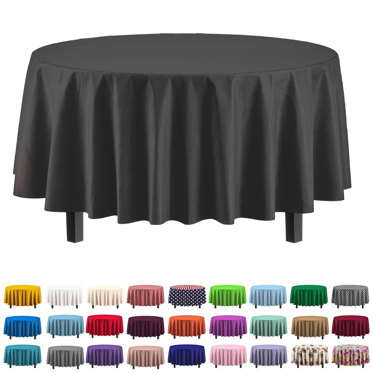 Exquisite Ivory Plastic Table Cloth Disposable 12 Pack, 54 x 108 Inch
