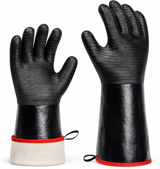 Grill Heat Aid 932°F High Heat Resistant BBQ Grill Gloves Neoprene Mitt 14"