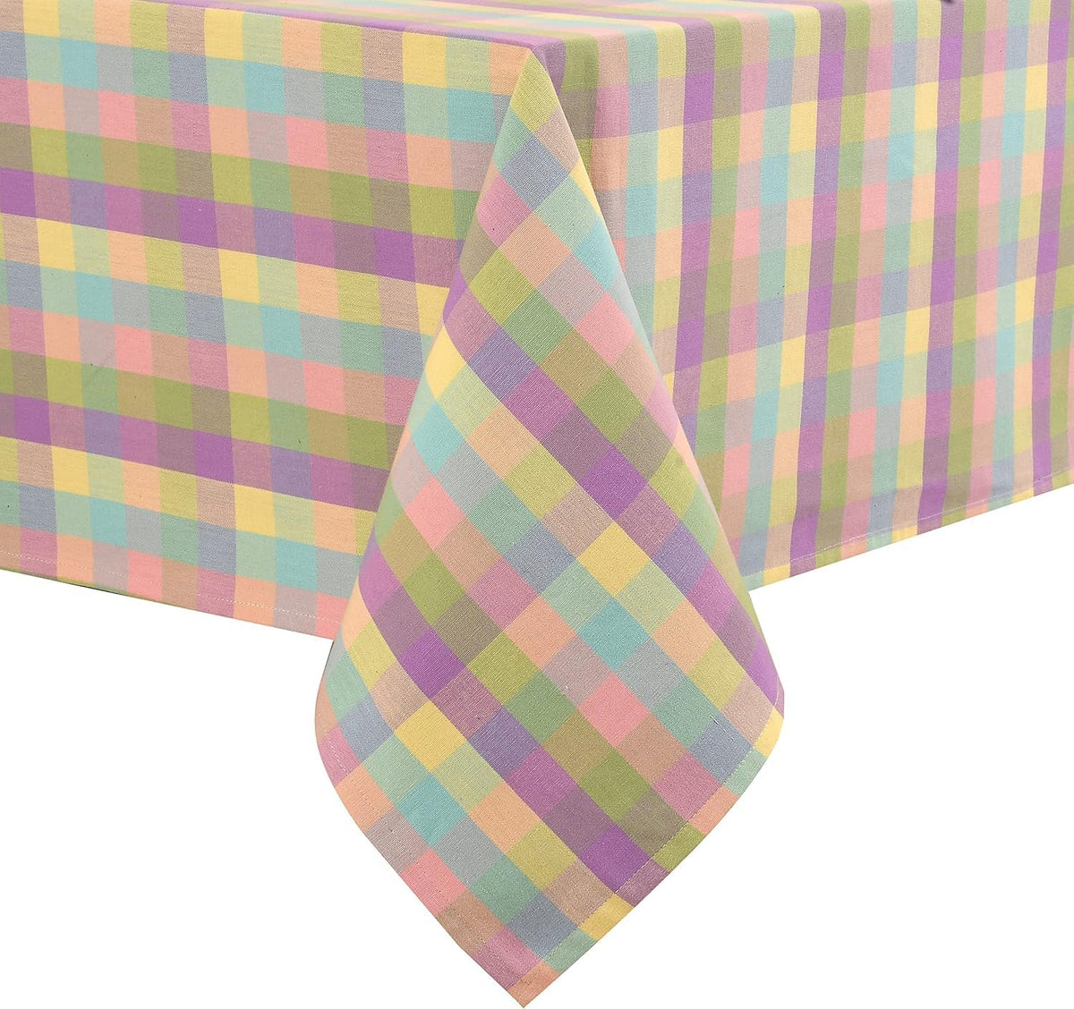 Urban Villa Tabletop Cover Kitchen Dining Tablecloth 100% Cotton Holiday Celebrations Wedding Dinner Parties White Rectangle 60X120 Inches 10-12 Seats Table Cloth