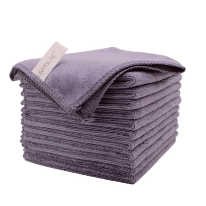 400 GSM Microfiber Cleaning Cloths, Ultra Absorbent, Thick, Lint Free Reusable Cleaning Cloths for Kitchen, Glass, Stainless Steel, Car Detailing & Household Cleaning, 6 Pack, 12" x 12"