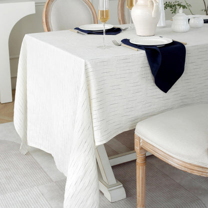 Linen World Linen Tablecloth,100% French Linen Natural Tablecloth 132" x 90" Inch,Washable Rectangular Tablecloth for Dining,Outdoor,Weddings and Restaurants,Decorative Thanksgiving Christmas