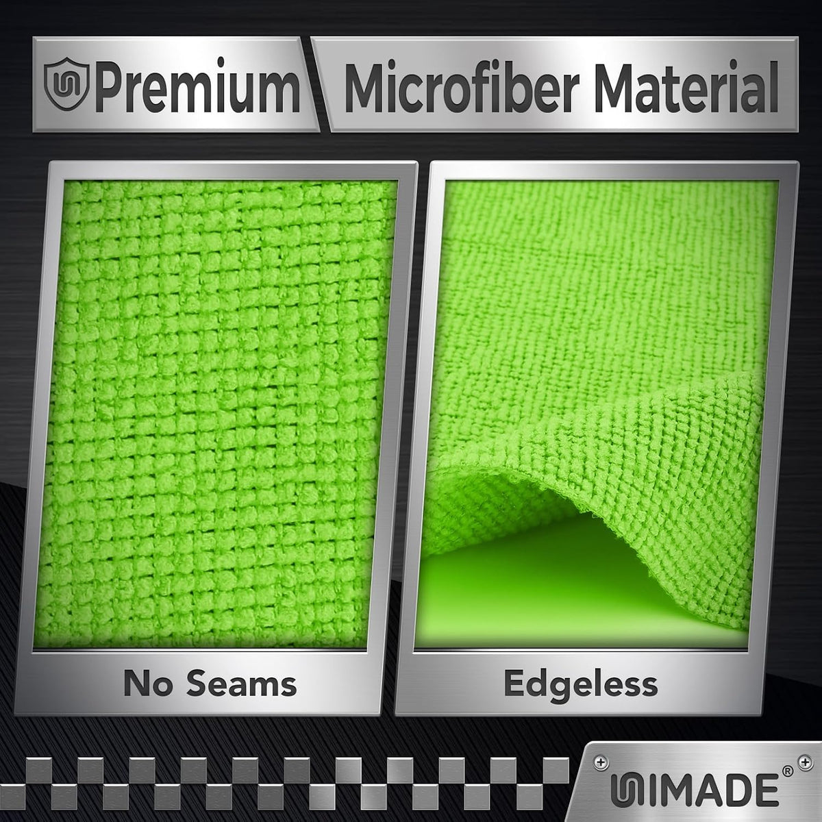 UNIMADE Microfiber Cleaning Cloth, 100PK Commercial Grade Work Rags