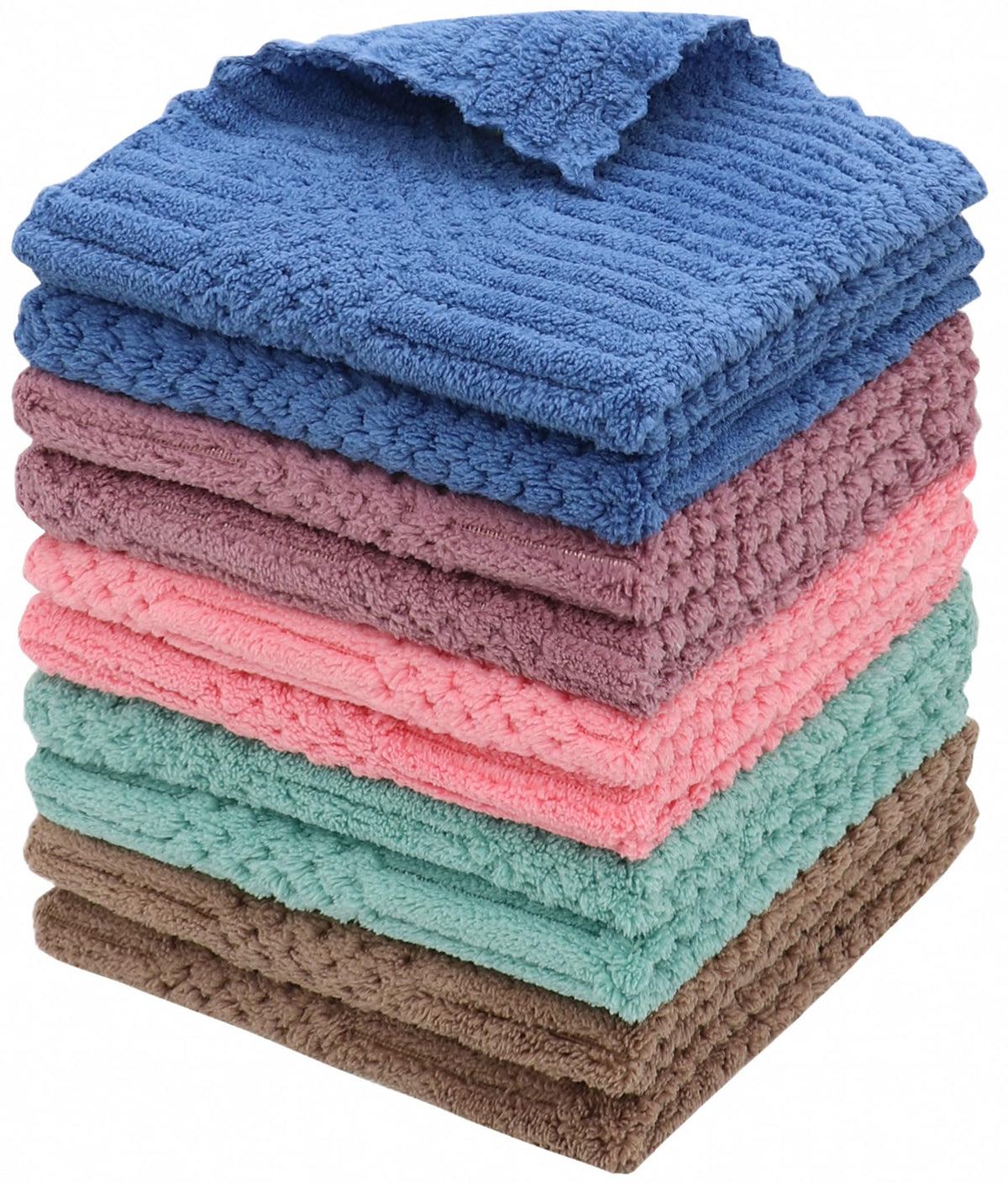 Microfiber Cleaning Cloth, 10 Pack Microfiber Rags,12”x12”,Mix Color