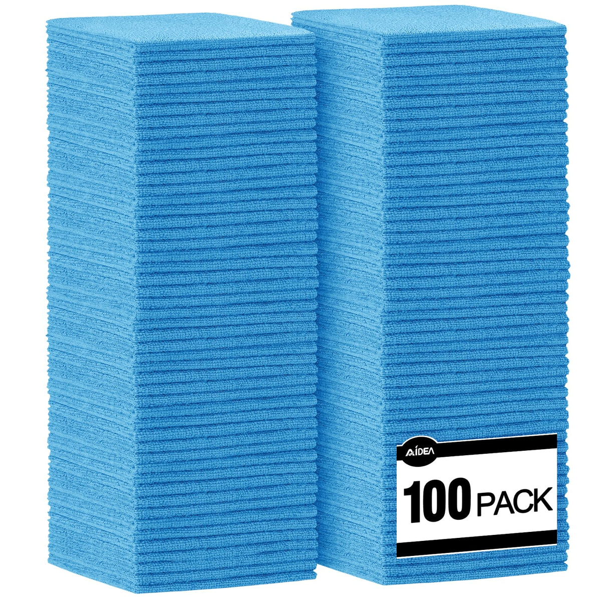 AIDEA Microfiber Cleaning Cloth-50PK, Microfiber Towels for Cars, 12"×12"
