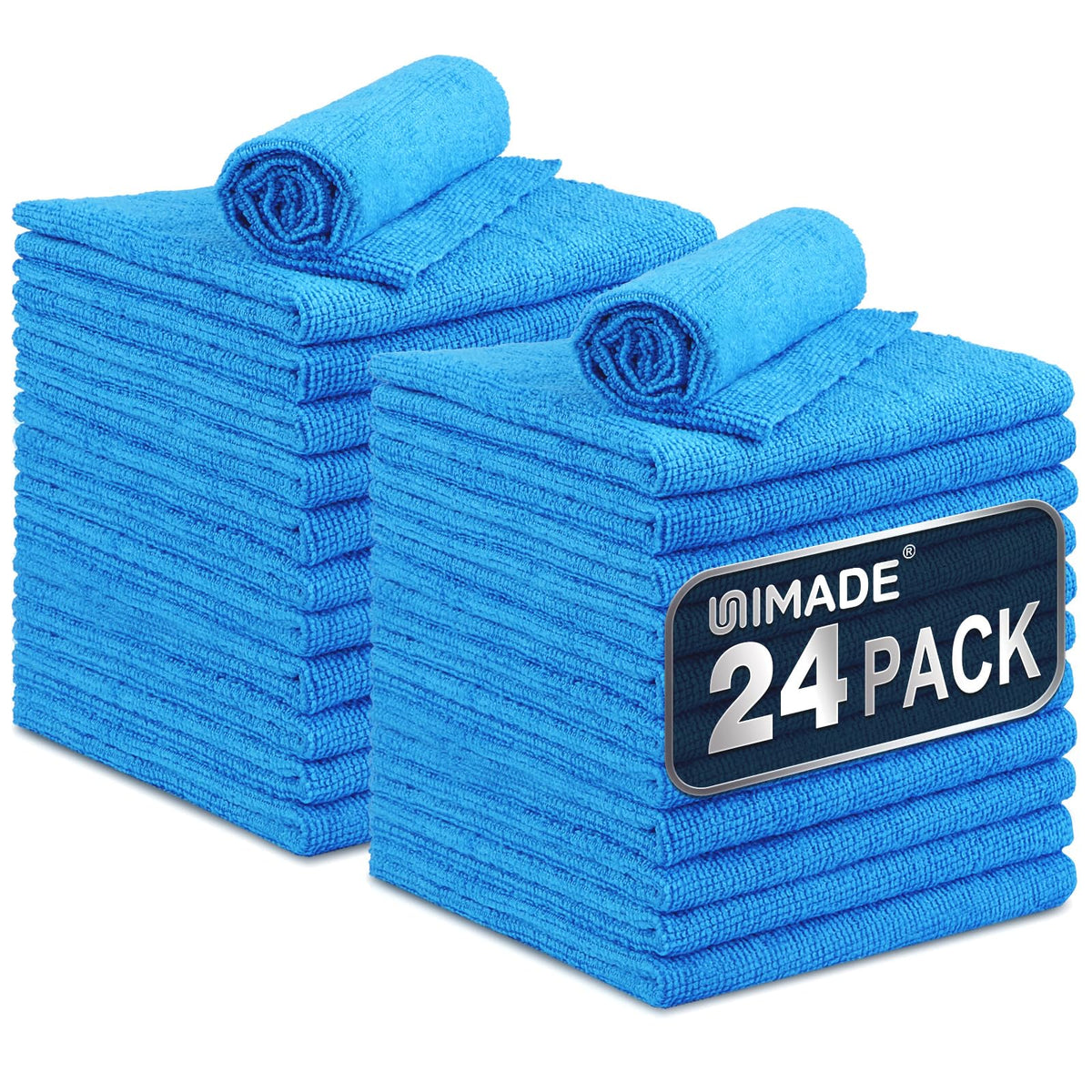 UNIMADE Microfiber Cleaning Cloth, 100PK Commercial Grade Work Rags