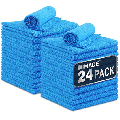UNIMADE Microfiber Cleaning Cloth, 100PK Commercial Grade Work Rags
