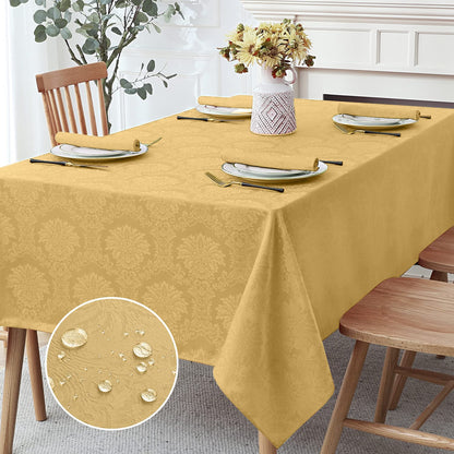 Romanstile Fall Jacquard Rectangle Tablecloth, Thanksgiving Dining Decor
