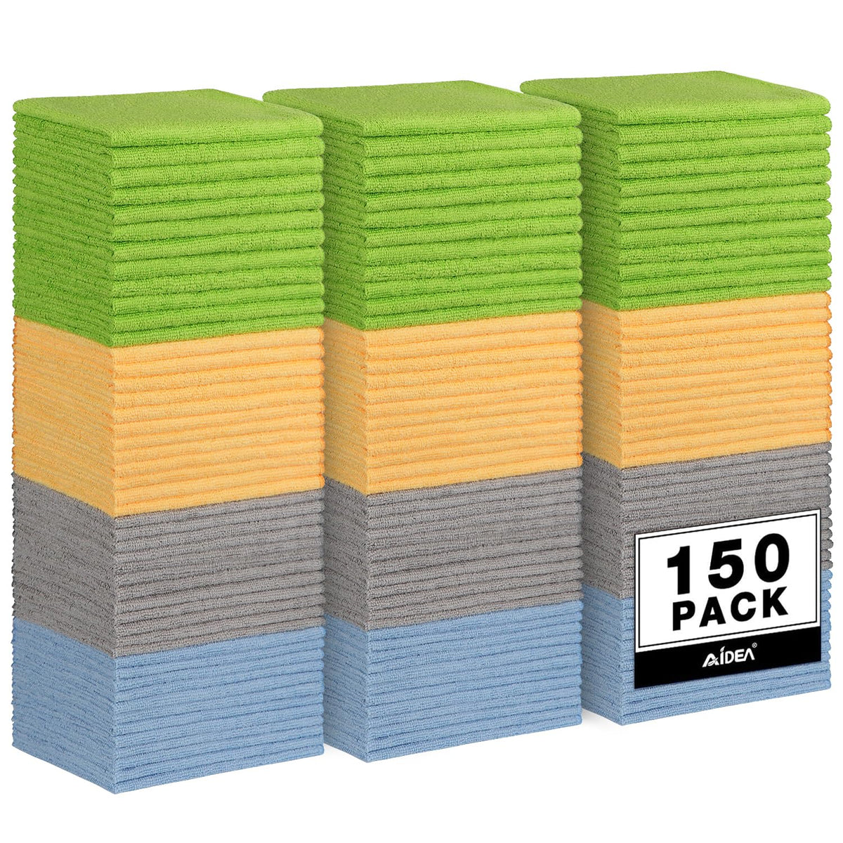 AIDEA Microfiber Cleaning Cloth 24 Pack, Microfiber Towels for Cars, Soft & Absorbent Cleaning Rags, Premium Lint Free Shop Towels for House, Kitchen, Car, 12inx16in