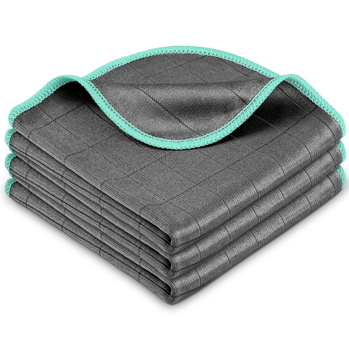 Airlab Glass Polishing Streak Free Miracle Cleaning Cloth, Silver-Green