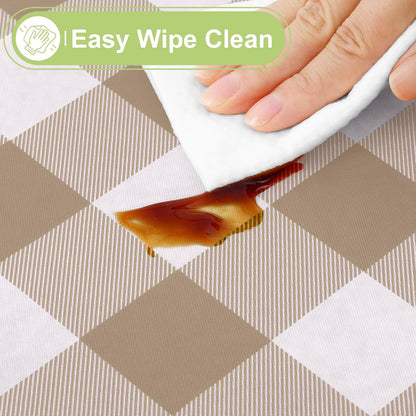 Smiry Fall Tablecloth, Flannel Backed Vinyl Table Cloth, 60"x84"