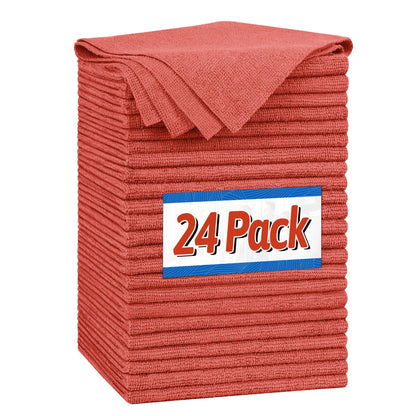 FIXSMITH Microfiber Cleaning Cloth, 100 Pack Shop Towels, Micro Fiber Cloth for Cleaning Car, All-Purpose Absorbent Cleaning Rags for Housekeeping, Dust Cloth for Office, Car Wash Towels, 12inx12in