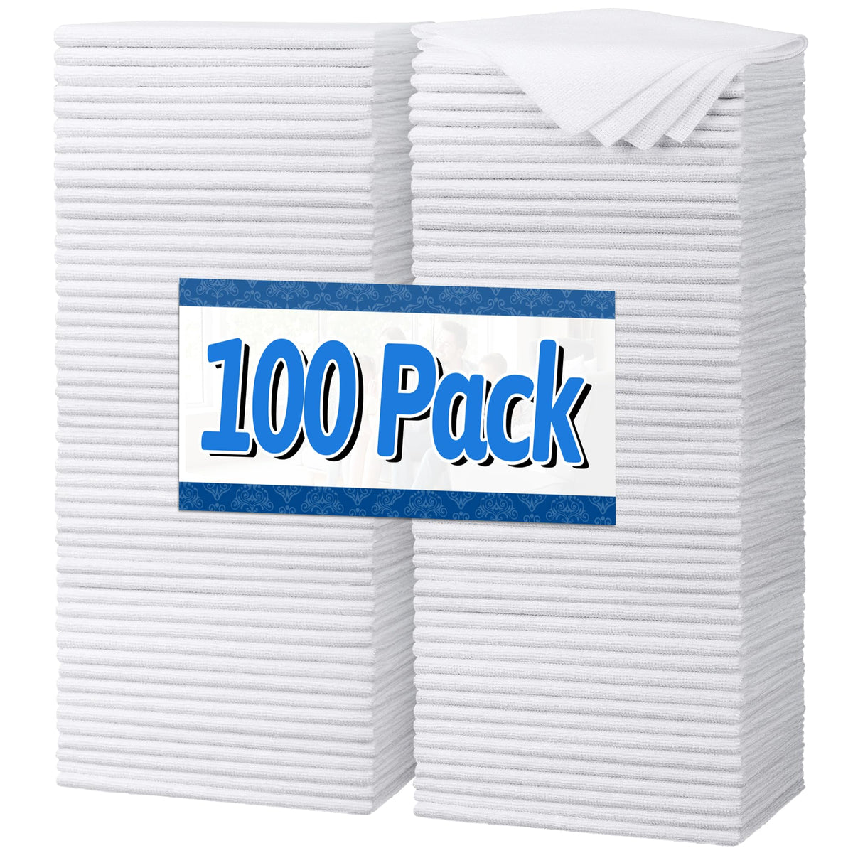 FIXSMITH Microfiber Cleaning Cloth - Pack of 8, Size: 12 x 16 in, Multi-Functional Cleaning Towels, Highly Absorbent Cleaning Rags, Lint-Free, Streak-Free Cleaning Cloths for Car Kitchen Home