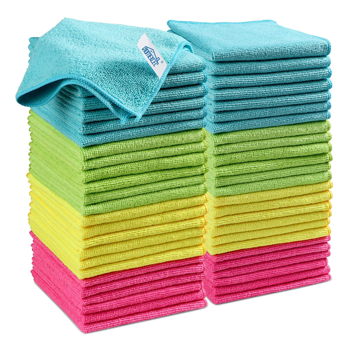 HOMEXCEL 8PK Microfiber Cleaning Cloth, Cleaning Rags for Home, 11.5x11.5in