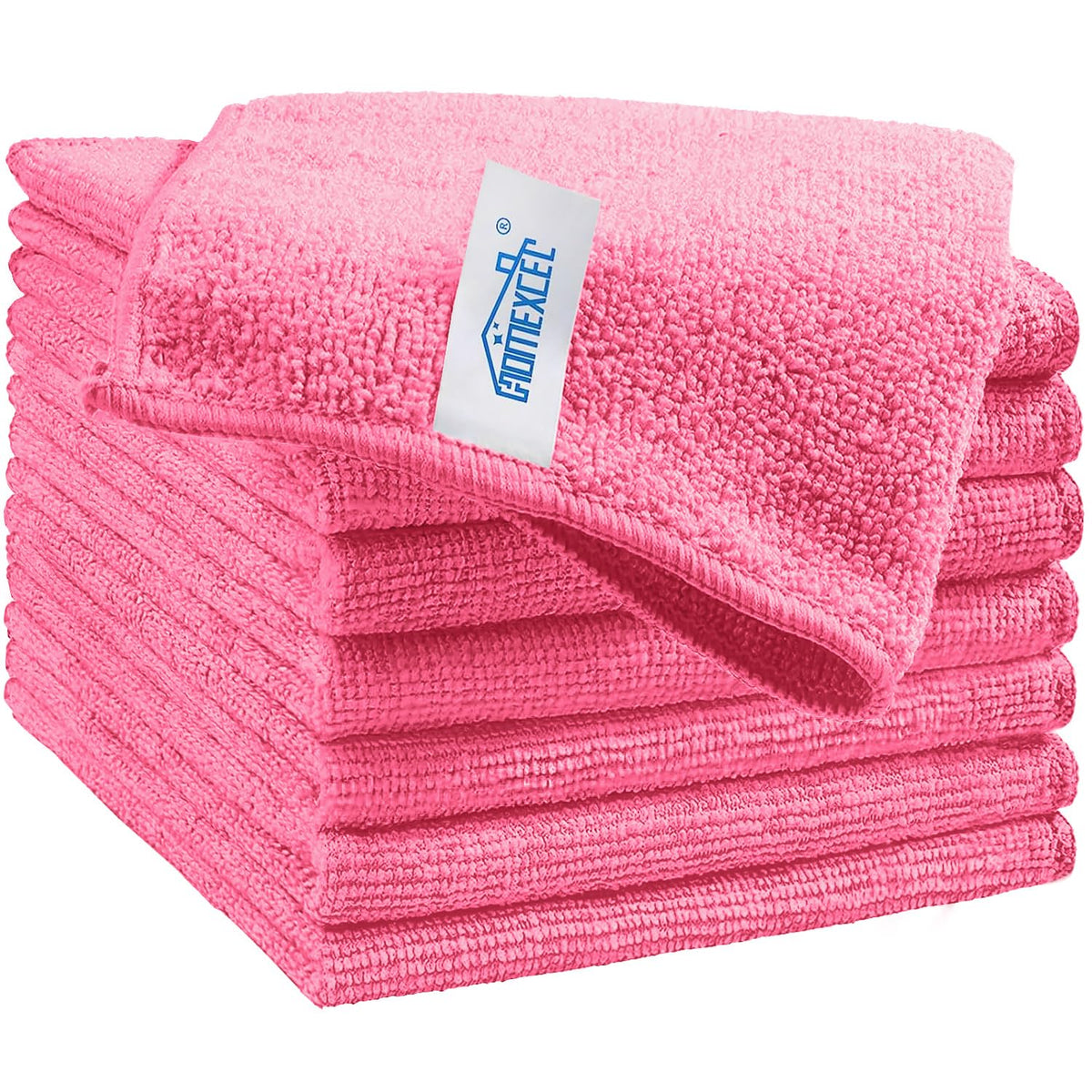HOMEXCEL 8PK Microfiber Cleaning Cloth, Cleaning Rags for Home, 11.5x11.5in