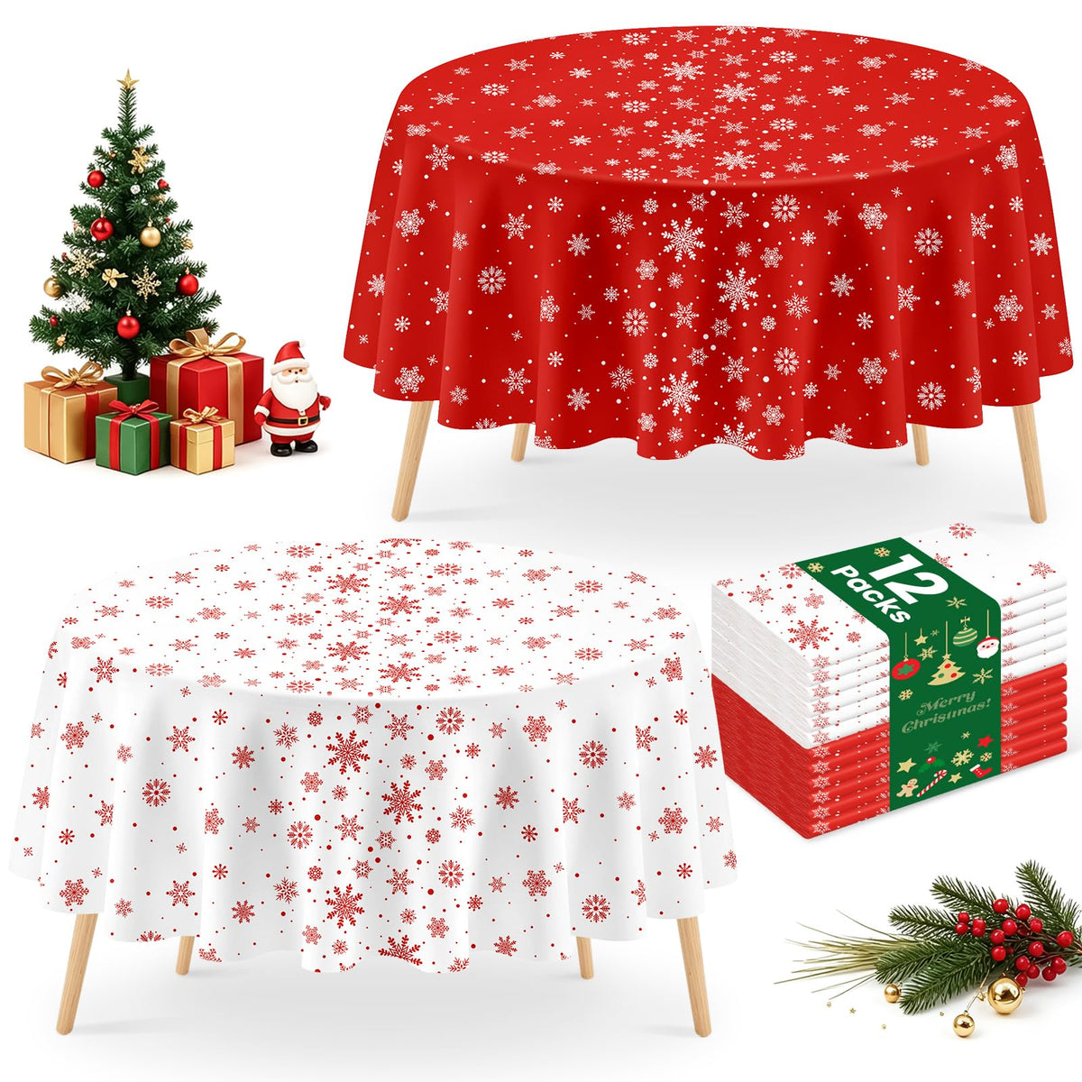 Mulbozy 4 Pcs Pink Gingham Tablecloth 54×108in, Pink Checkered Table Cloth