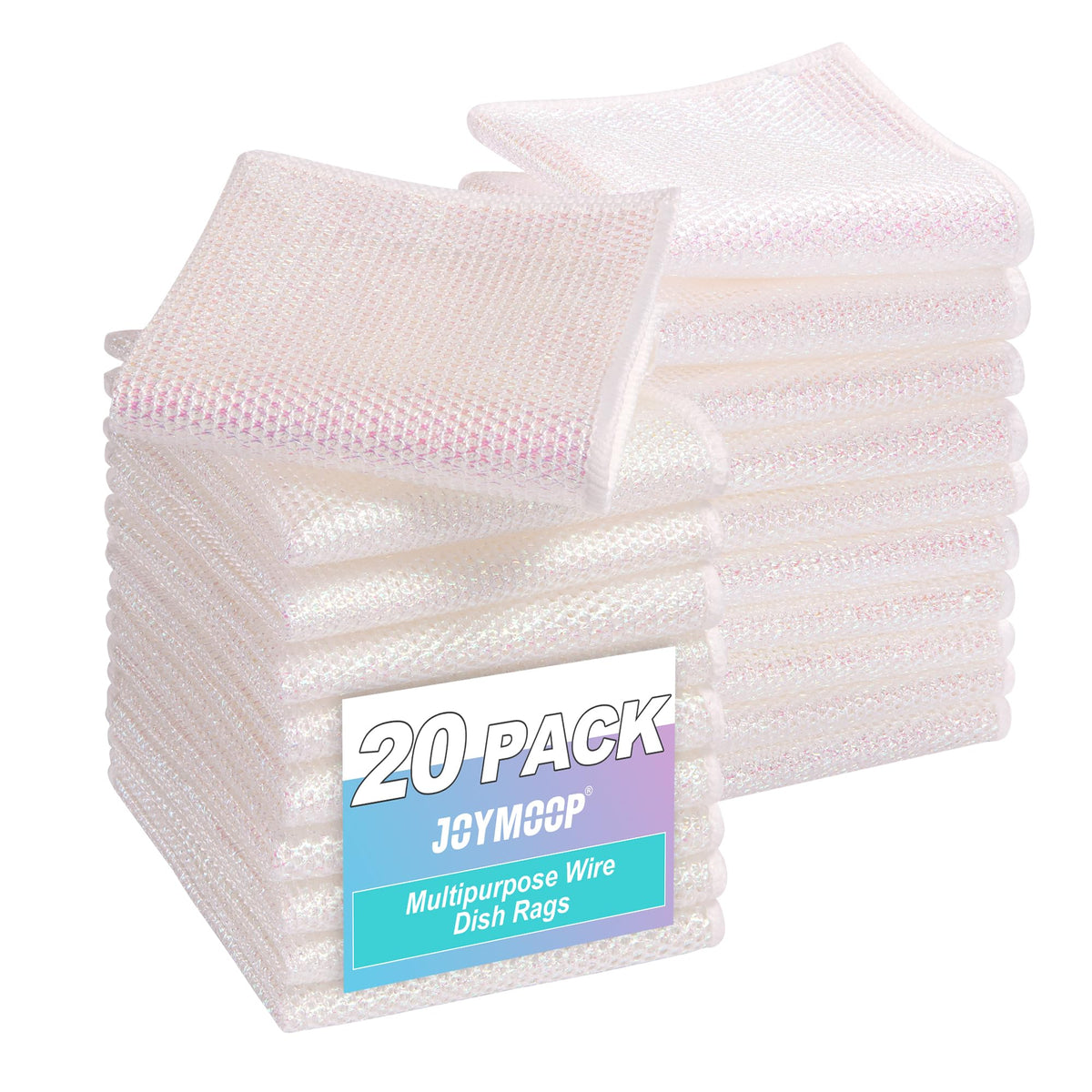 JOYMOOP Microfiber Cleaning Cloth, 18 Piece Set, Small, Multi Color