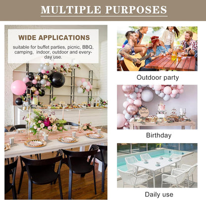 Waterproof Vinyl White Tablecloth With Flannel Backing 2 Pcs 60x120 In