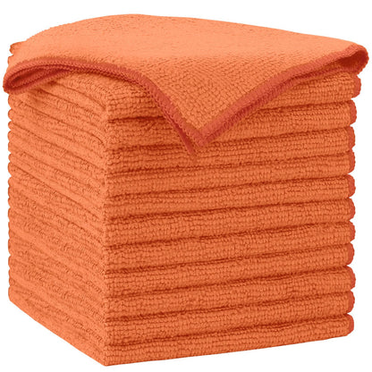 AIDEA White Microfiber Cleaning Cloth-12PK, Cleaning Rags 12"x 12" Reusable