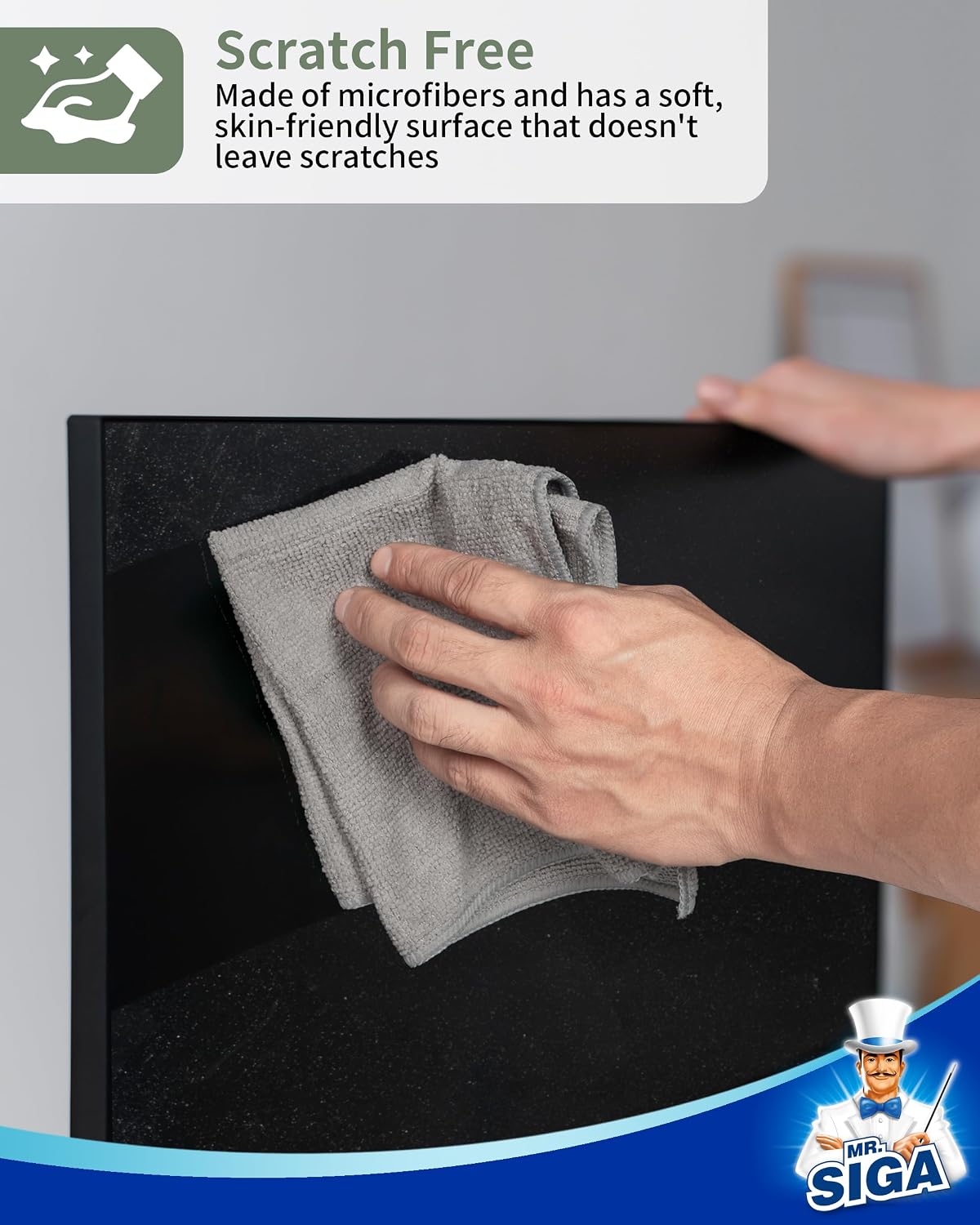 MR.SIGA Microfiber Cleaning Cloths, All Purpose Microfiber Towels, 15 Pack