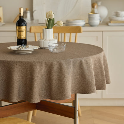 Decorelia Linen Textured Fall Tablecloth Rectangular Burnt Orange, 52"x70"