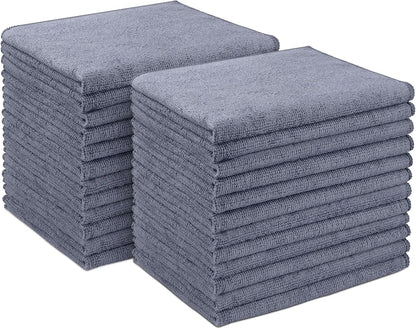 AIDEA Brown Microfiber Cleaning Cloth-12PK, Cleaning Rags 12"x12" Absorbent