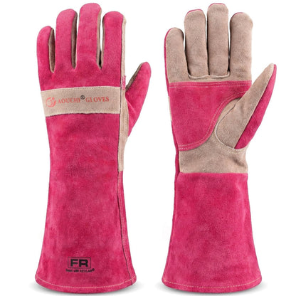Welding Gloves -Long Sleeve Fireproof and Heat Resistant 15IN L