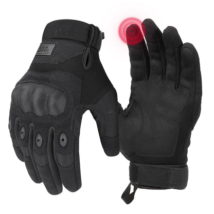 KEMIMOTO Tactical Gloves for Men, Touchscreen Motorcycle Gloves with Hard Shell & Palm Padding for Sports Motorcycle Cycling Tactical Airsoft Paintball Hunting Hiking