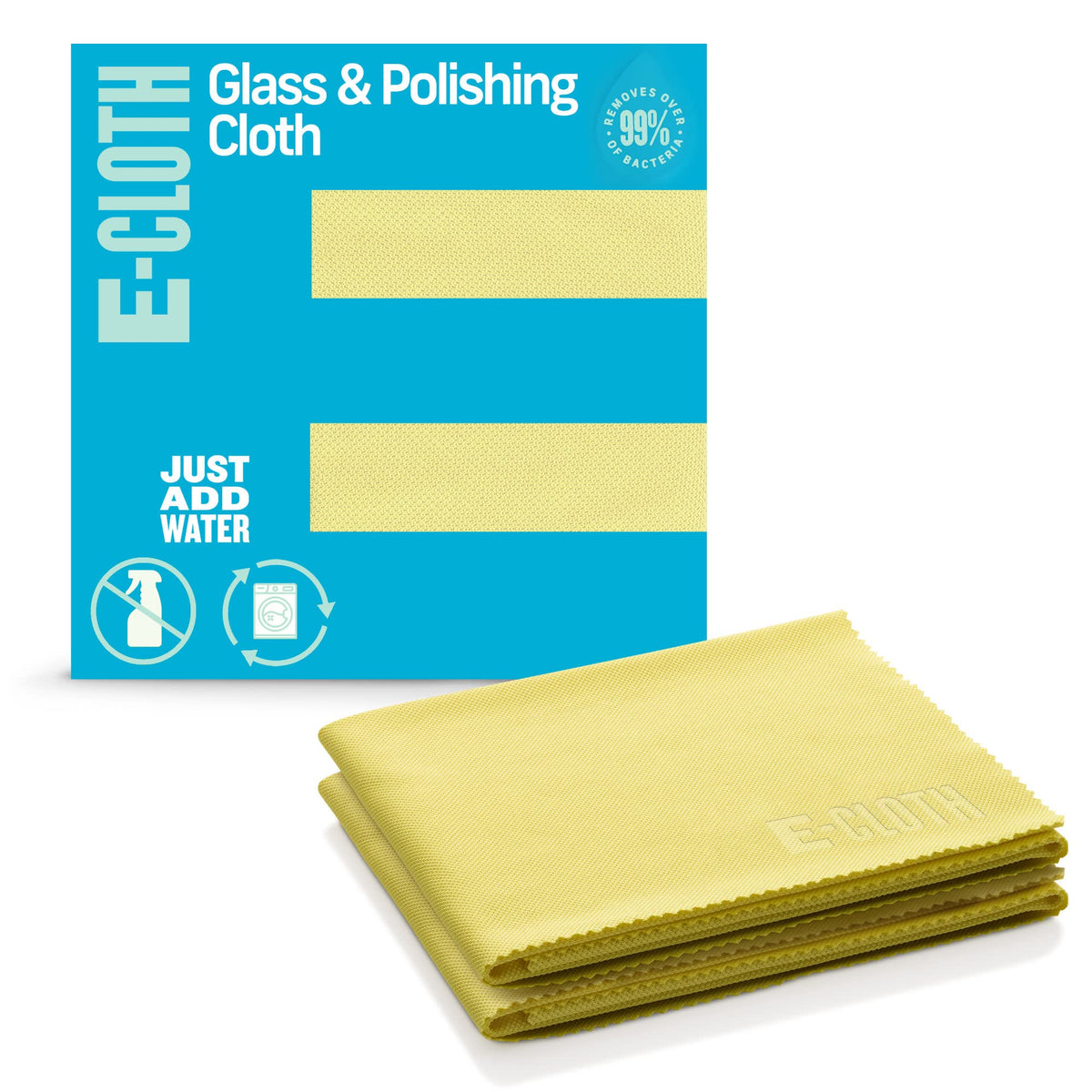 E-Cloth Glass & Polishing Cloth - Reusable & Durable Glass Cleaner - 4 Pack