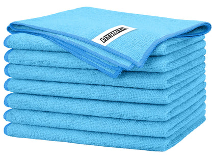 FIXSMITH Microfiber Cleaning Cloth - Pack of 8, Size: 12 x 16 in, Multi-Functional Cleaning Towels, Highly Absorbent Cleaning Rags, Lint-Free, Streak-Free Cleaning Cloths for Car Kitchen Home
