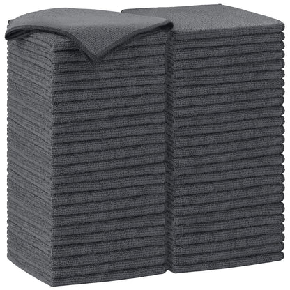 AIDEA Brown Microfiber Cleaning Cloth-12PK, Cleaning Rags 12"x12" Absorbent