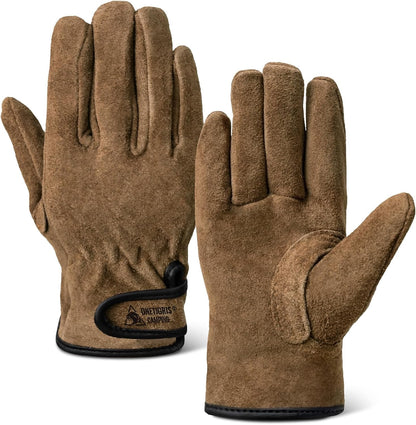 ONETIGRIS Welding Gloves,Fireproof Leather Work Gloves for Men/Women