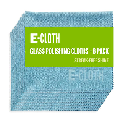 E-Cloth Glass & Polishing Cloth - Reusable & Durable Glass Cleaner - 4 Pack
