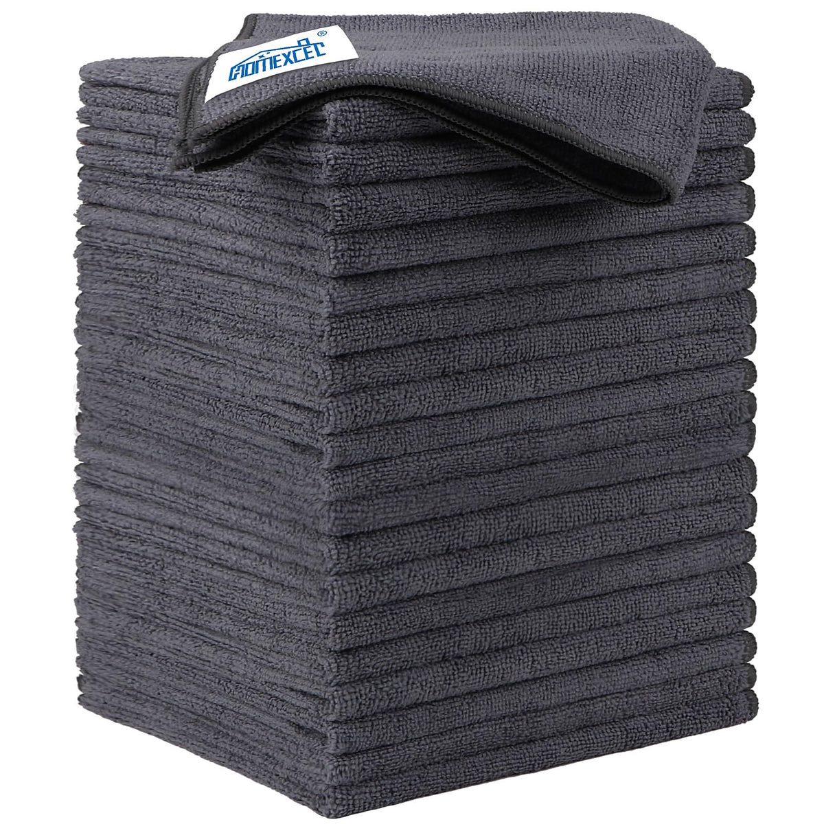 HOMEXCEL White Microfiber Cleaning Cloth 12 Pack, 12.5 x 12.5 inch Microfiber Towels for Cars, Ultra Absorbent Car Washing Cloth, Lint Free Streak Free Cleaning Rags for Car, Kitchen, and Window